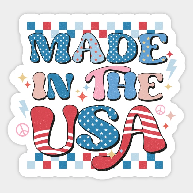 Made in United States 4th July Sticker by The WYLD Tribe